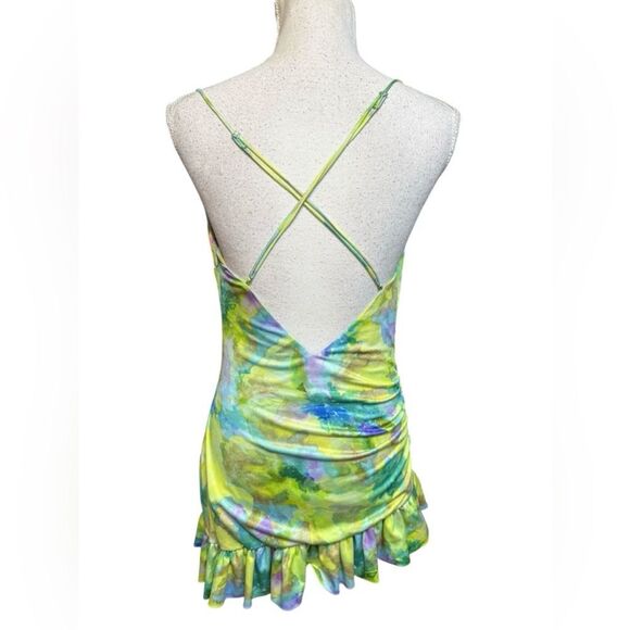 Aster Mini Dress I For Love & Lemons I Green - Picture 4 of 5